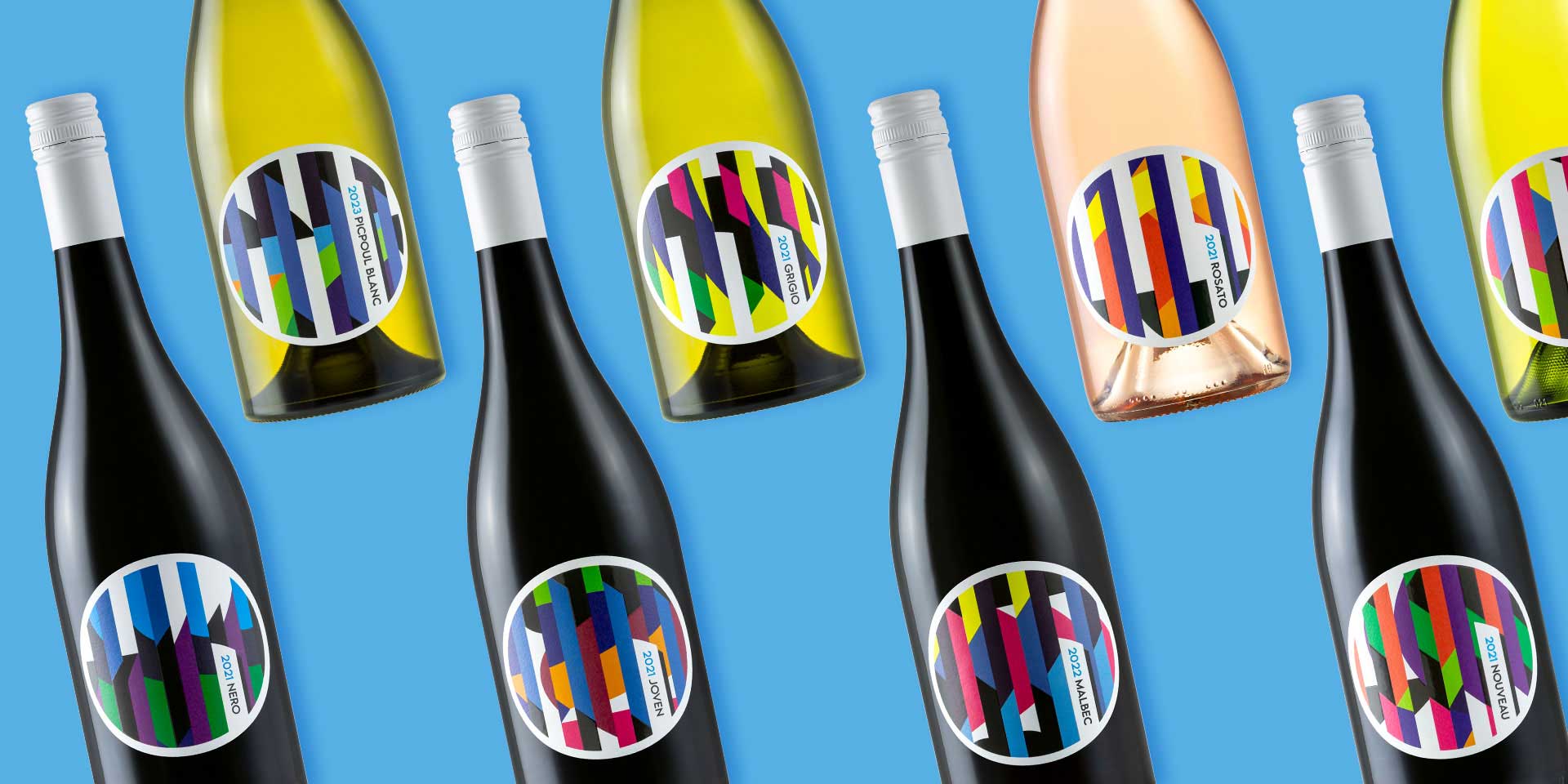 Mercer Wines Label Designs