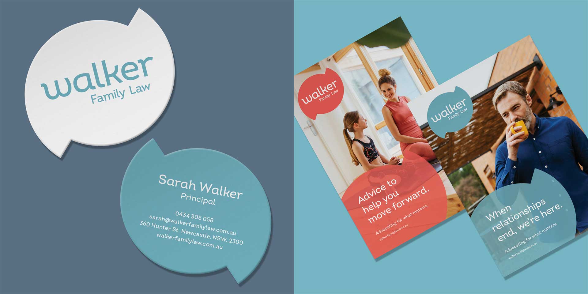 Walker Family Law Business Card and brochure design
